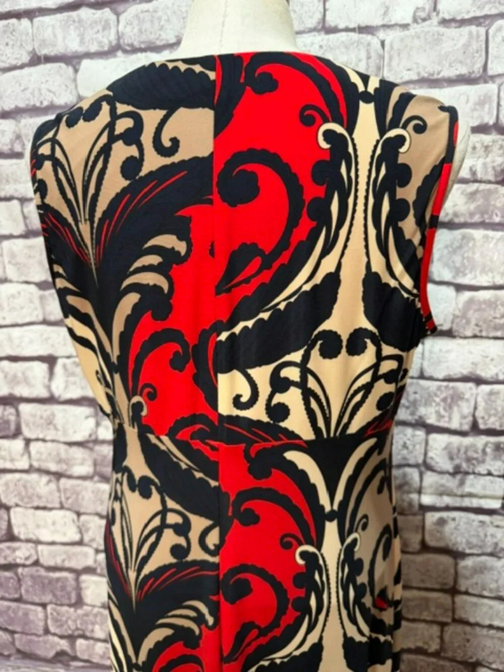 Evan Picone Sleeveless Drapped Neck Dress Size 12